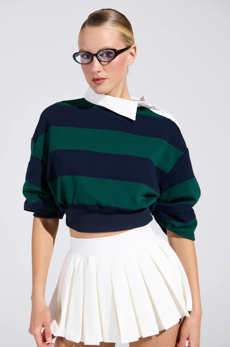 JULIANA STRIPE SWEATSHIRT | AKIRA