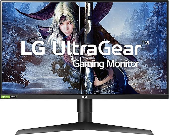 LG 27GL83A-B 27 Inch Ultragear QHD IPS 1ms NVIDIA G-SYNC Compatible Gaming Monitor, Black | Amazon (US)