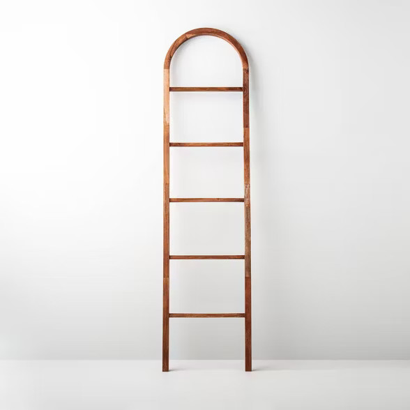 Arched Wood Blanket Ladder Rack Brown - Hearth & Hand™ with Magnolia | Target