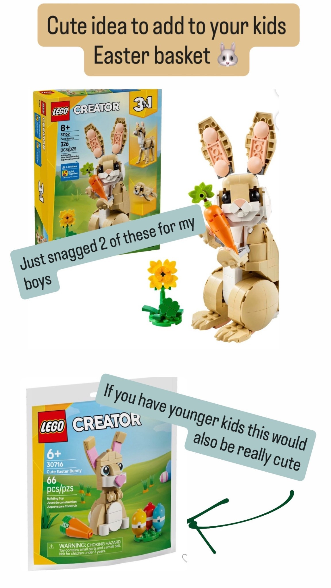Cute kids Easter basket idea of your kid enjoys Legos! 

#LTKSeasonal #LTKKids