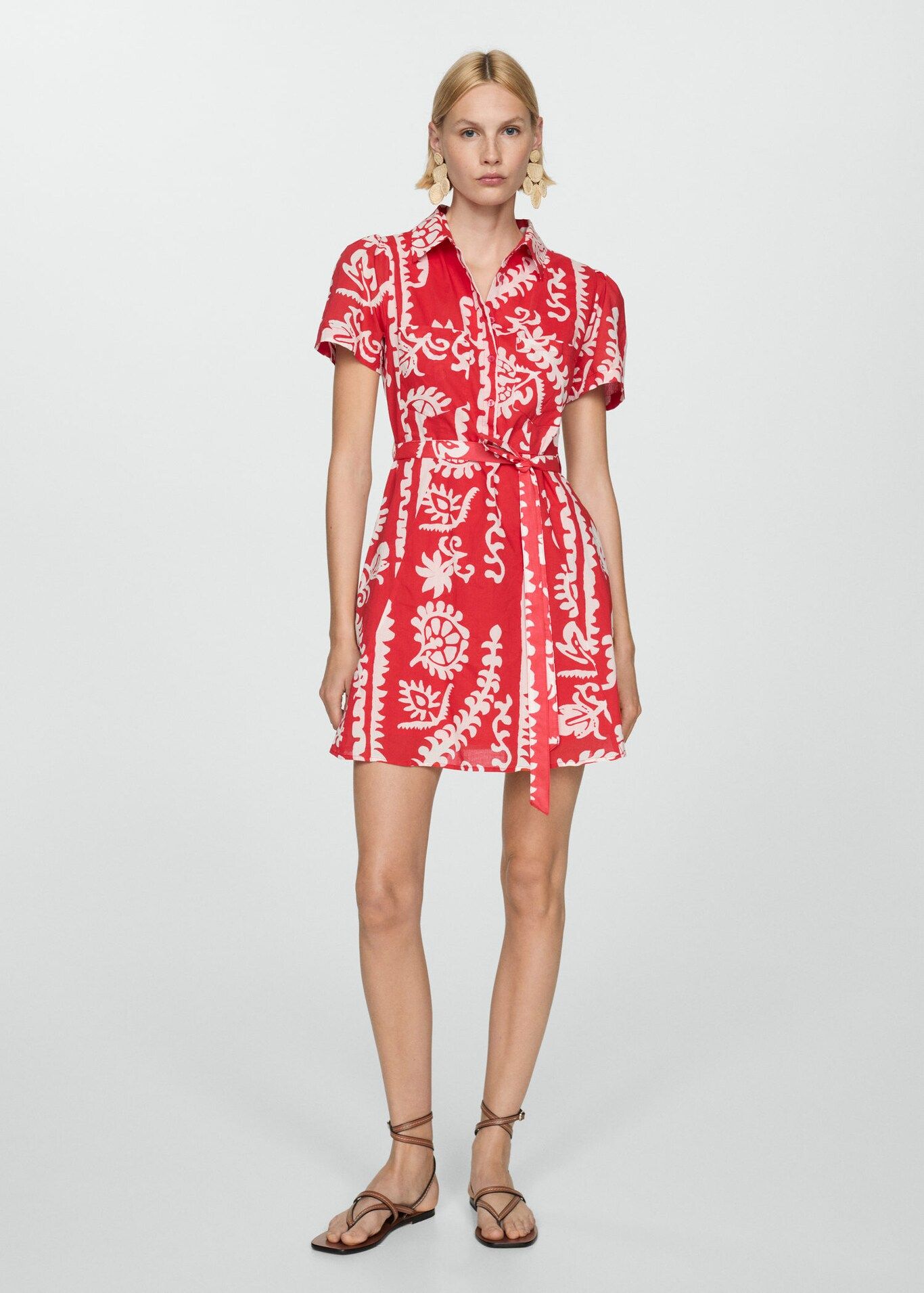 Printed bow dress -  Women | Mango USA | MANGO (US)