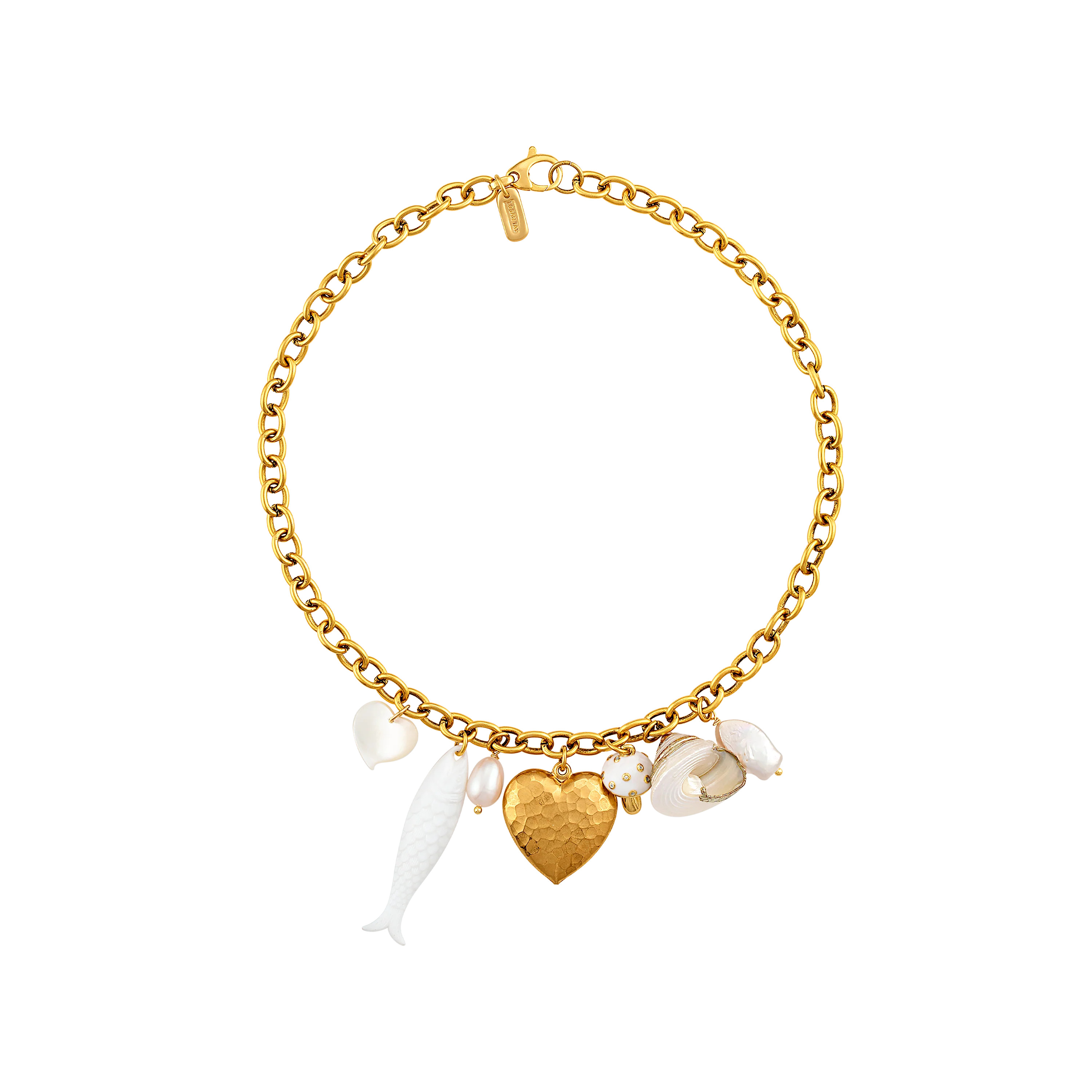Pearly Fish Charm Necklace | Logan Tay