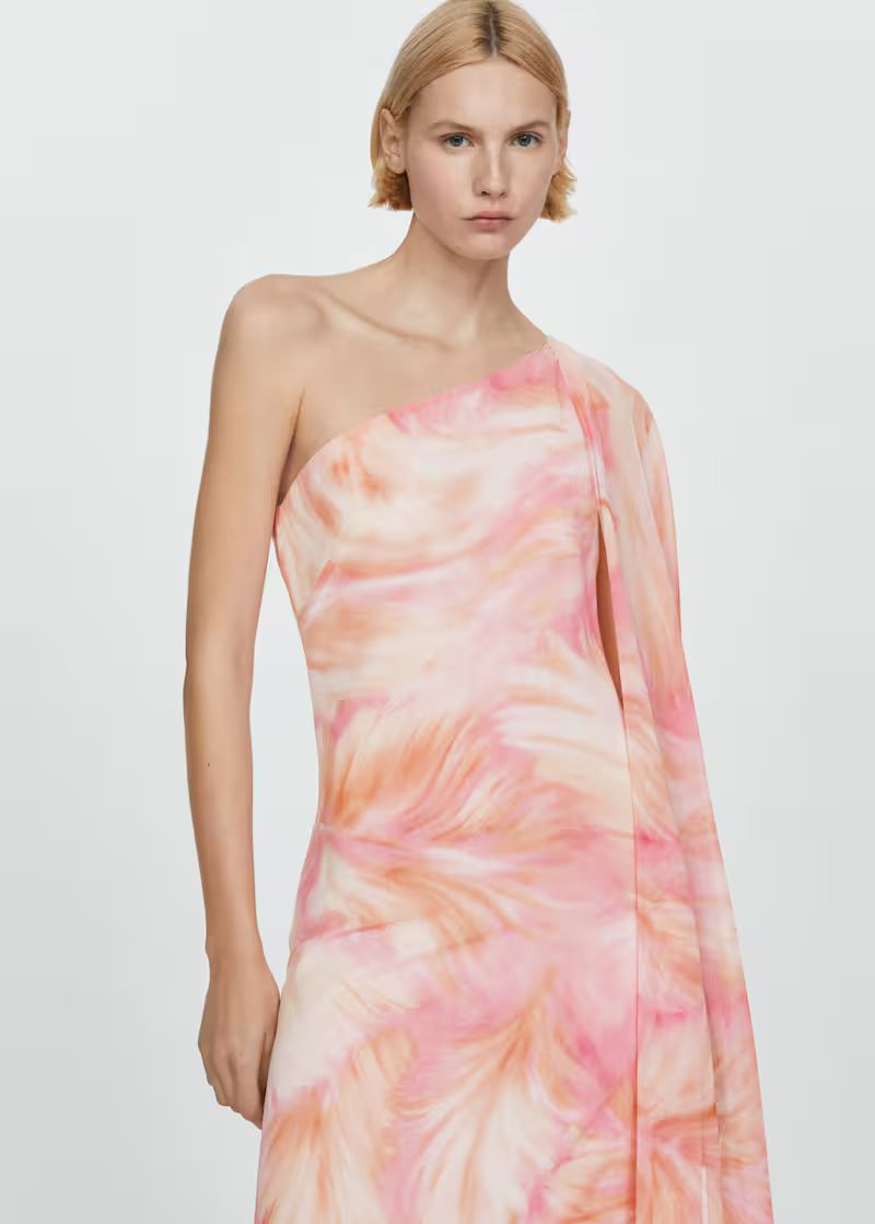Ruffle printed dress -  Women | Mango USA | MANGO (US)