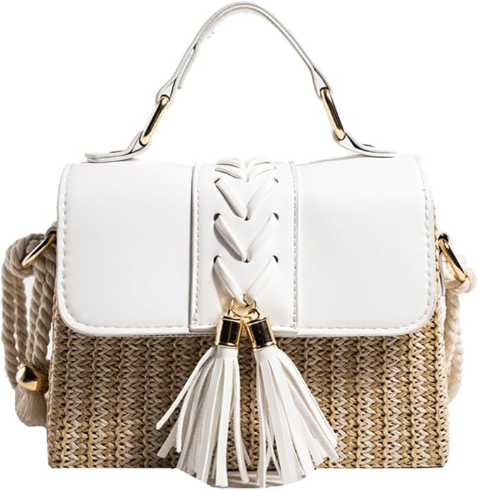 Straw Crossbody Bags for Women, Summer Straw Purses and Handbags Shoulder Clutch Bag for Vacation | Amazon (US)