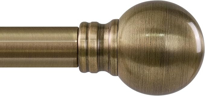 Antique Bronze Curtain Rods for Windows 48 to 84 Inch 1" Diameter Adjustable Heavy Duty Brass Win... | Amazon (US)