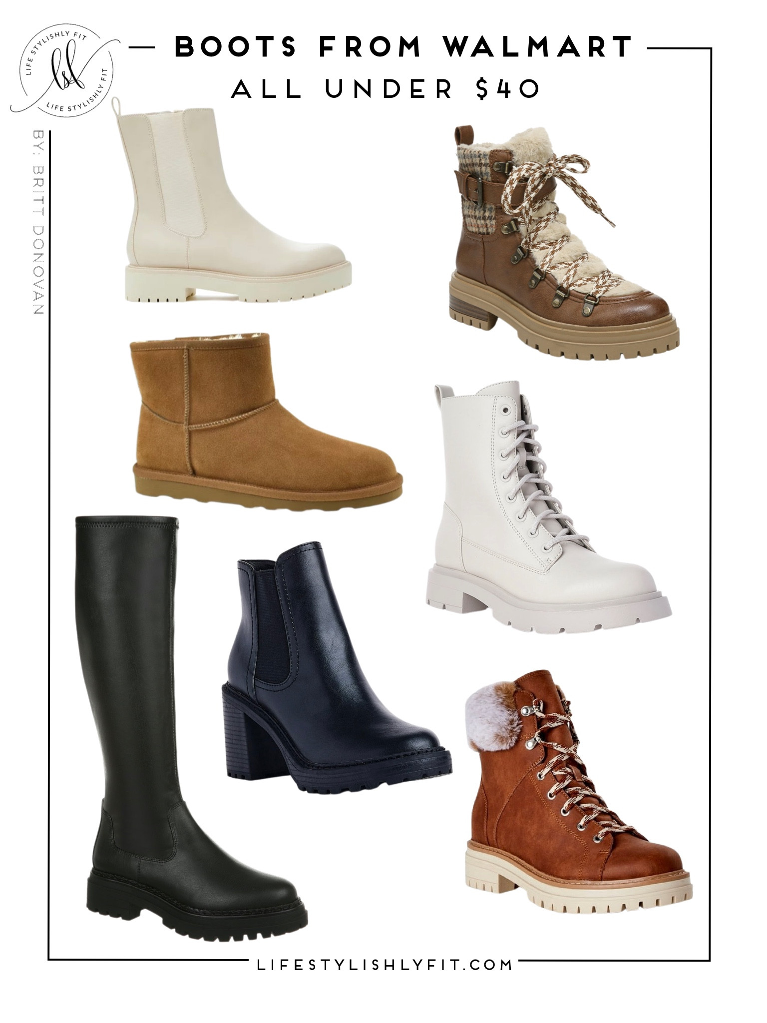 Winter boots from Walmart all under $40!

Walmart fashion | Walmart find | boots | knee high boots | combat boots | snow boots | mini Uggs | dupes

#LTKunder50 #LTKshoecrush #LTKSeasonal
