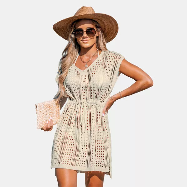 Women's Drawstring & Cut-Out Cover-Up Dress - Cupshe | Target