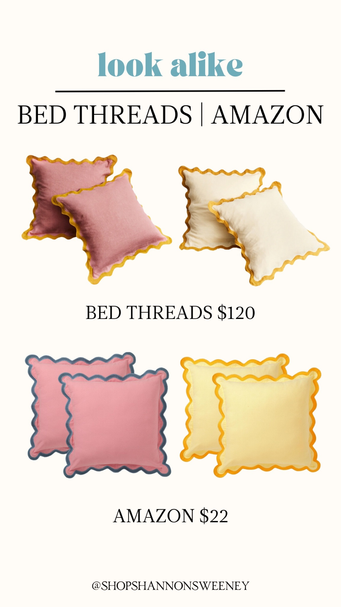 Look alike | loving these scallop pillows! ✨

#LTKstyletip #LTKFind #LTKhome