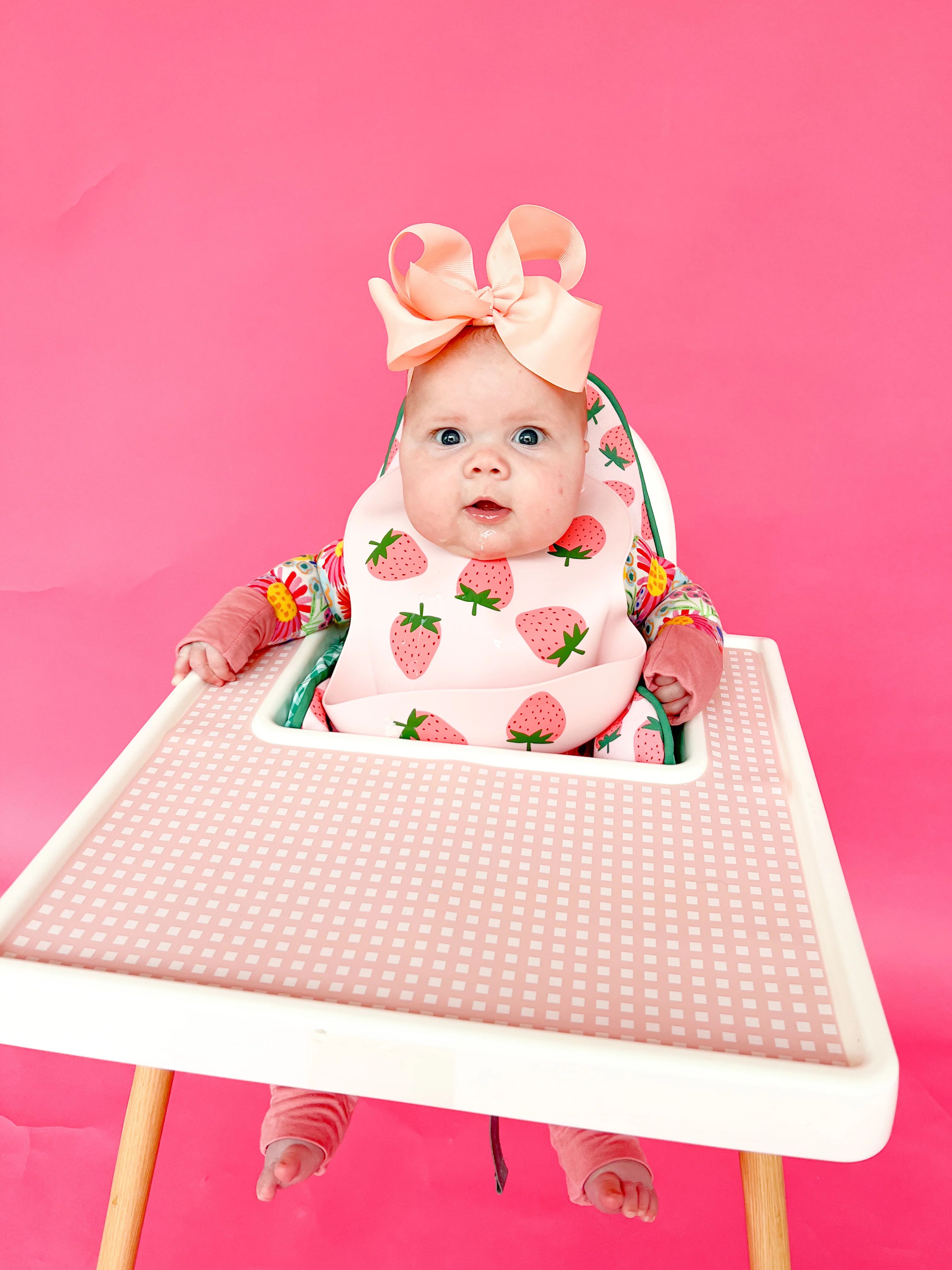 Pink Gingham Tray Mat | Poppy Kids Co