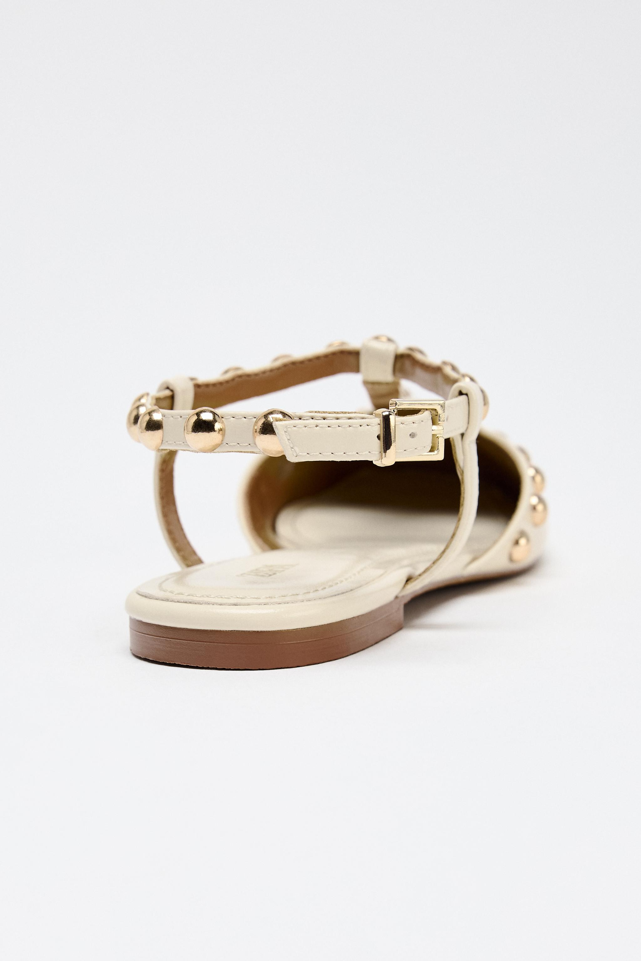 LOW HEELED STUDDED SHOES | Zara US