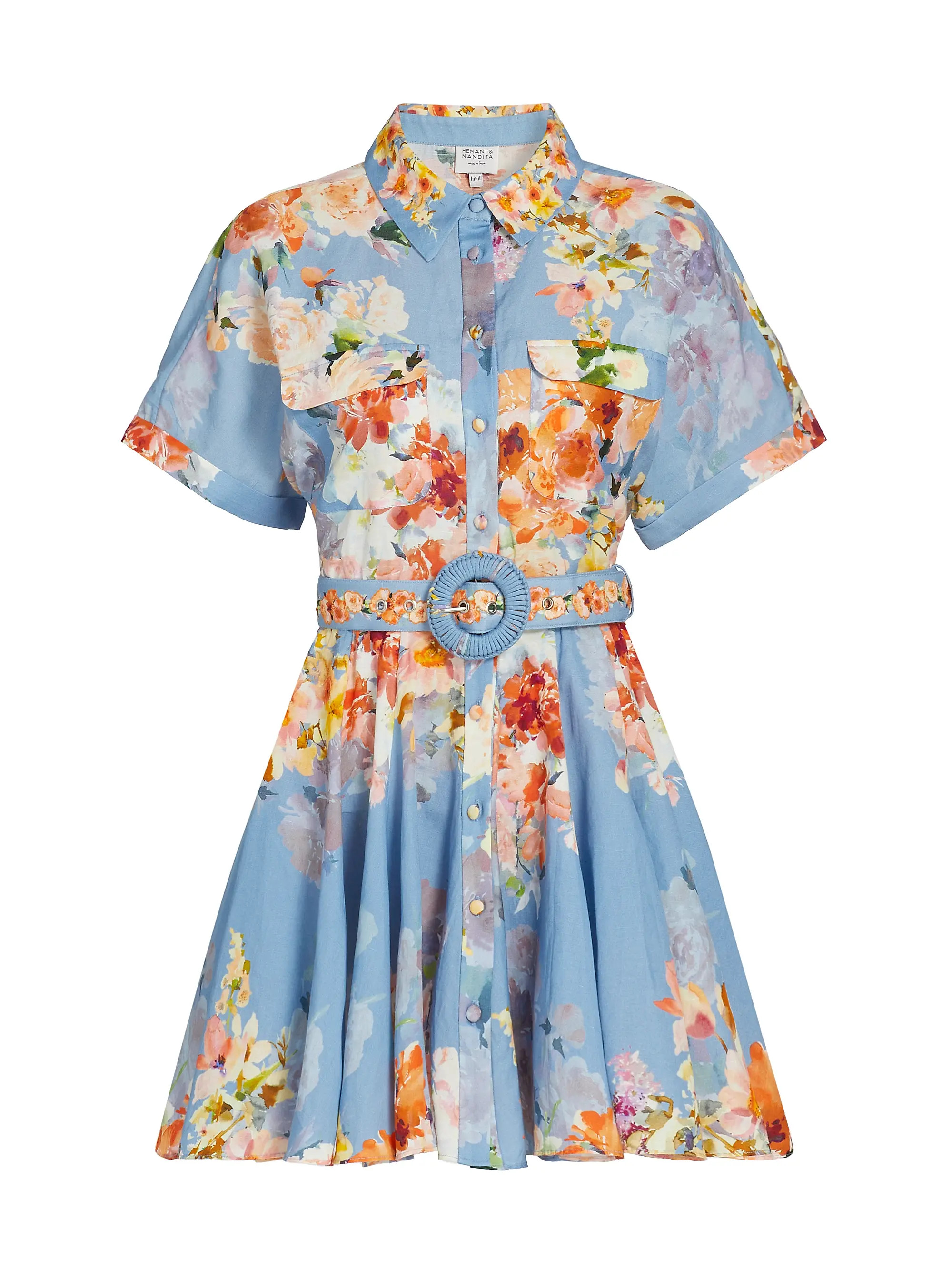 Saba Floral Belted Shirtdress | Saks Fifth Avenue