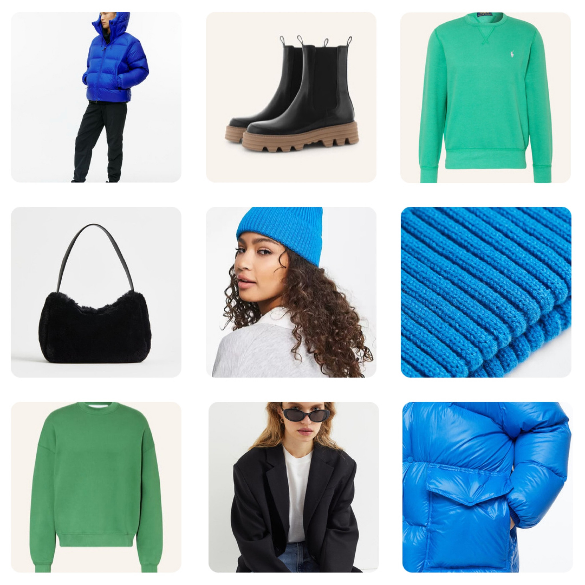 Blue Green. Fashion Blogger Girl by Style Blog Heartfelt Hunt. Girl with blond hair wearing a blue beanie, green sweatshirt, blue down jacket, slim sunglasses, plaid pants, faux fur bag and chunky boots.
#colorfuloutfit #colorfulstyle #colorfulfashion #colorfullooks #fashionfun #cutefalloutfit #fallfashion2022 #falllookbook #fitcheck #dailylooks #dailylookbook #contentcreator #microinfluencer #discoverunder20k