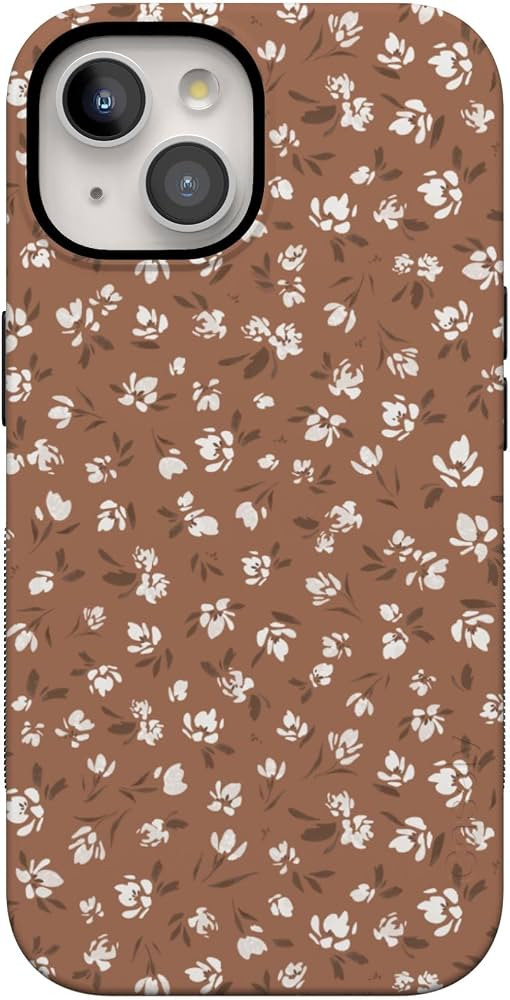 Casely iPhone 15 Case | Mocha Meadow | Tiny Flowers | Bold Protective Design | Compatible with Ma... | Amazon (US)