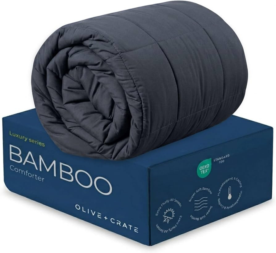 Olive + Crate Cooling Down Alternative Comforter - Hypoallergenic Queen Size Duvet Insert Lightwe... | Amazon (US)