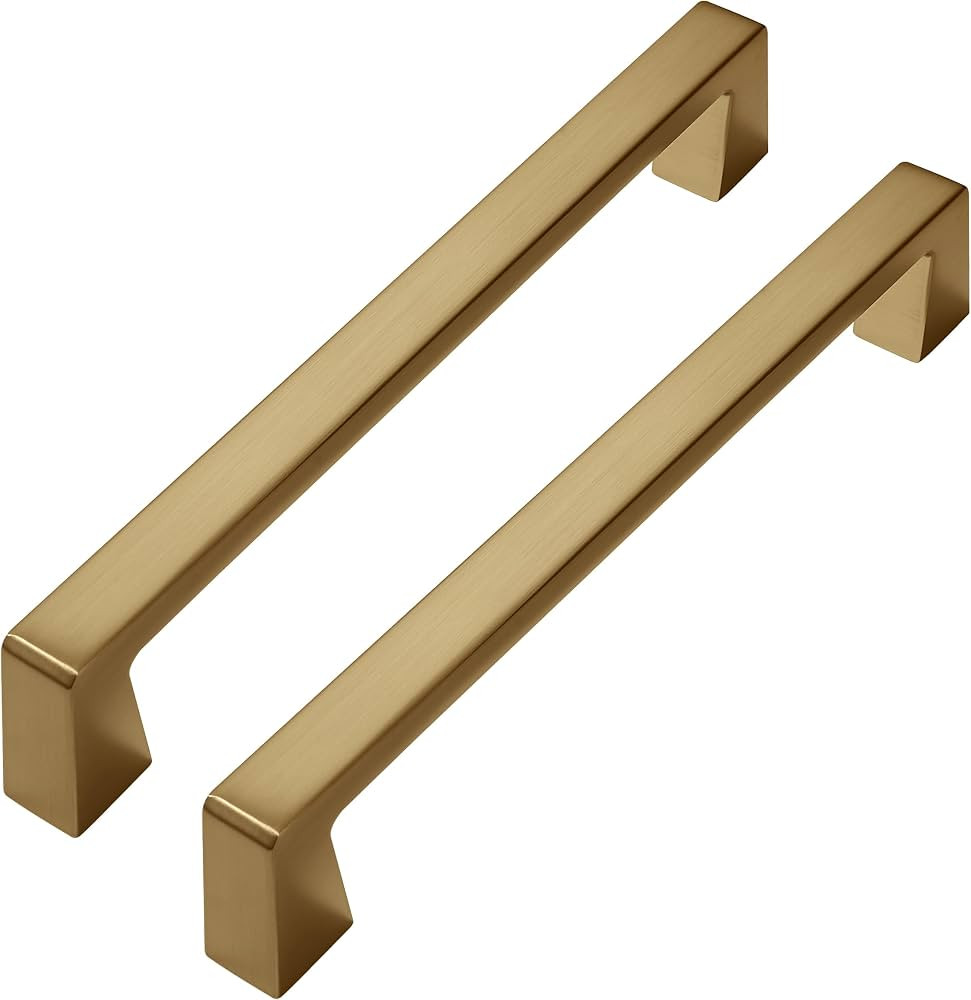 khtumeware 6 Pack Champagne Bronze Cabinet Pulls 8 Inch(203mm) Hole Centers,Satin Brass Cabinet P... | Amazon (US)