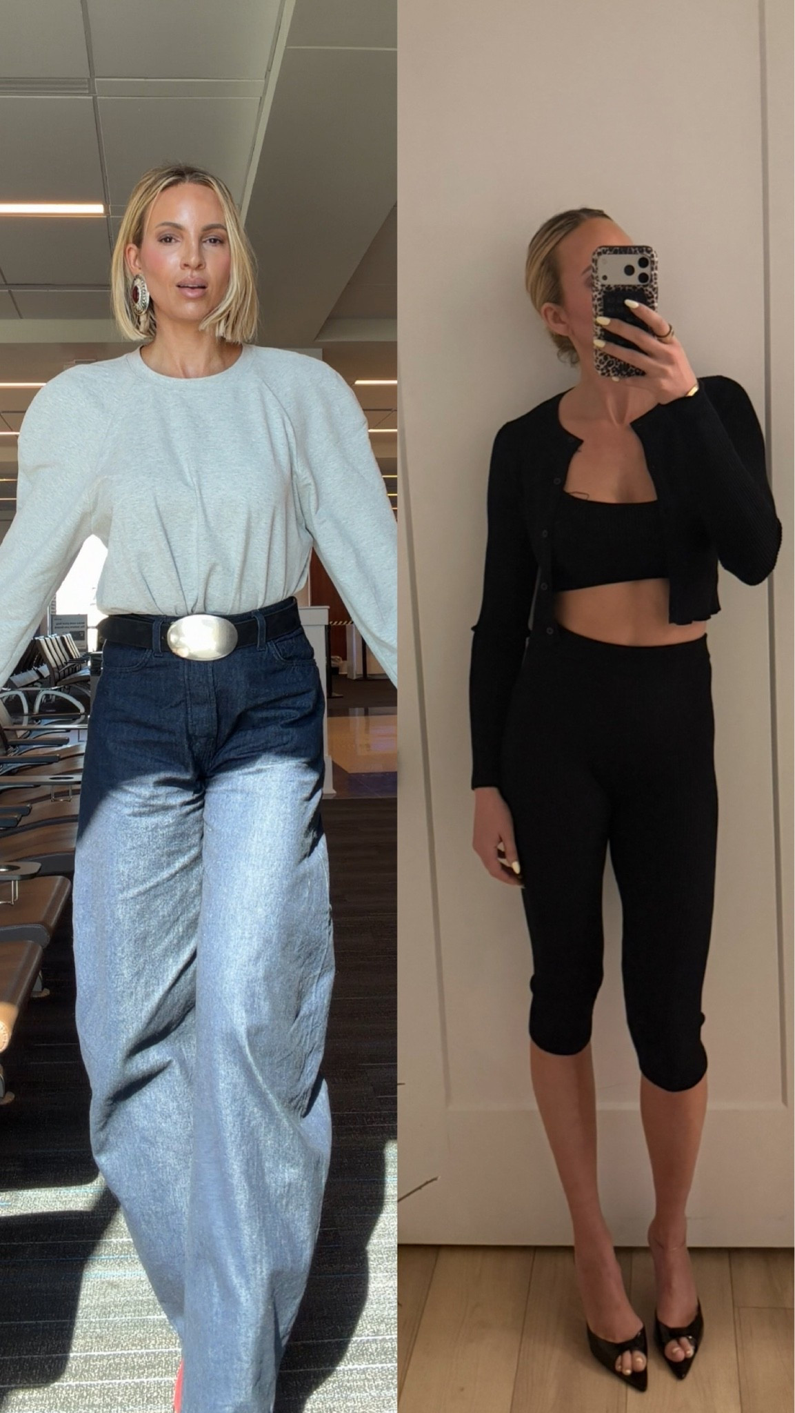 Outfits I’m loving lately 🙃 wearing a small in that set. It’s such a great price. Jeans run tts but if you’re in between sizes, size up. Wearing a medium in the gray top ￼￼

#LTKootd #LTKdayinmylife #LTKgrwm