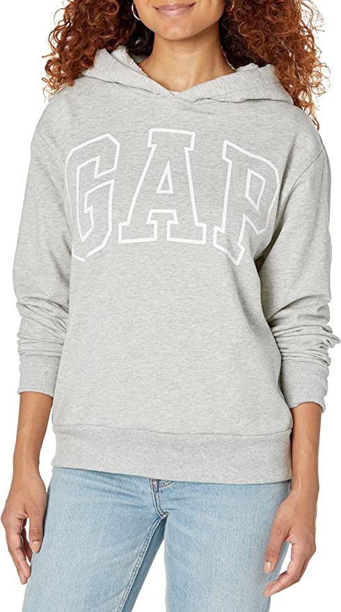 GAP Women's Logo Sherpa Lined Hooded Sweatshirt | Amazon (US)