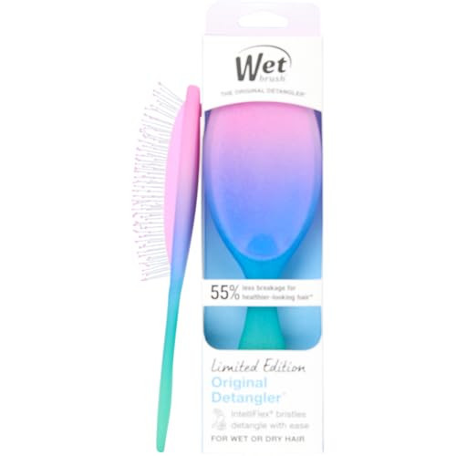 Wet Brush Original Detangler Hair Brush, Soft, Flexible Bristles Gently Detangle All Hair Types, Works on Wet or Dry Strands, Ergonomic Handle, Reduces Breakage, Limited Edition, Electric Sky Purple | Amazon (US)