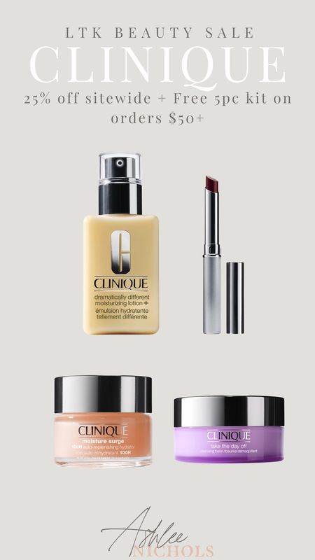 Clinique LTK beauty sale! Clinique is having 25% off sitewide!!

Clinique, LTK beauty sale, beauty favorites, on sale, makeup favorites, moisturizer surge 

#LTKfindsunder100 #LTKbeauty #LTKsalealert
