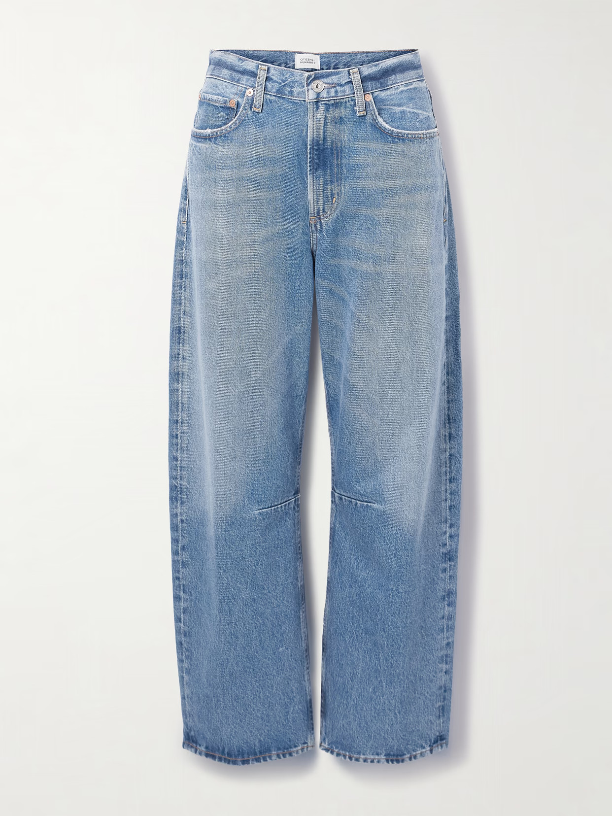 Citizens of Humanity - Miro Mid-rise Barrel-leg Recycled Jeans - Mid denim | NET-A-PORTER (UK & EU)