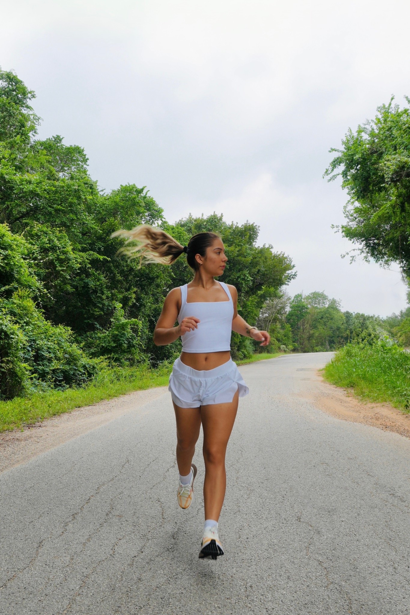 Cutie white set!! The perfect running/working out outfit🤍🌤️🦢

#crzyoga #ootd #workoutclothes #fitness #running #pilates 

#LTKSummerEdit #LTKU #LTKActive