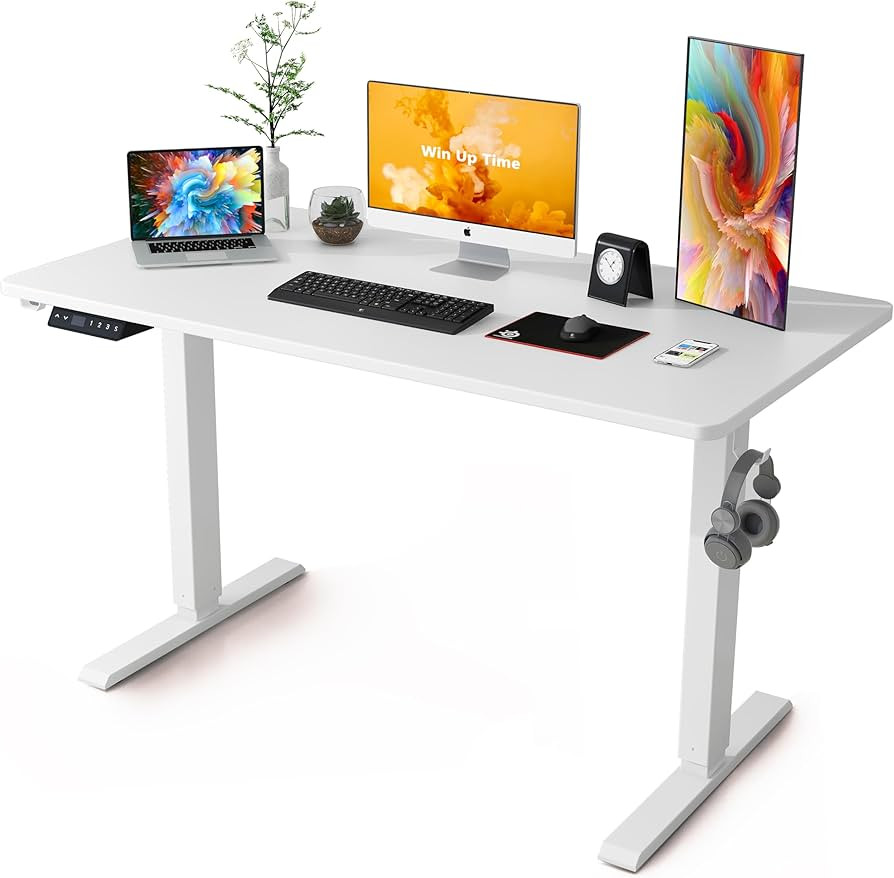 Whole Piece Standing Desk, 48 x 24 in, Electric, 176 lbs Capacity, Adjustable Height Desk for Hom... | Amazon (US)
