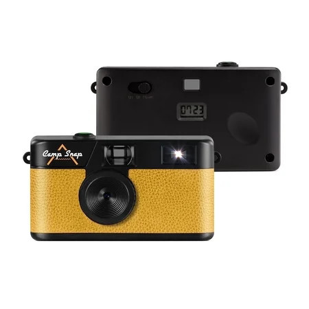 Camp Snap Screen-Free Digital Camera, Easy to Use, Point and Snap for All Ages, SD Card Included, Sunbeam Yellow | Walmart (US)