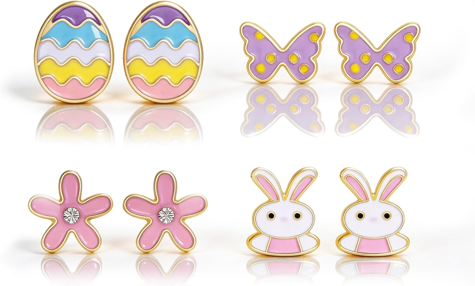 Easter Earrings Easter Basket Stuffers for Women Spring Bunny Rabbit Egg Stud Earrings Dresses Ou... | Amazon (US)
