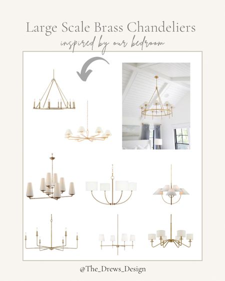 Rounding up my favorite large scale brass chandeliers, including our bedroom’s Hackney chandelier from Circa lighting. These are perfect for  vaulted ceiling, foyer, entryway, or dining room. Light fixture, gold chandelier, designer dupe, designer lighting 

#LTKhome #LTKFind #LTKstyletip