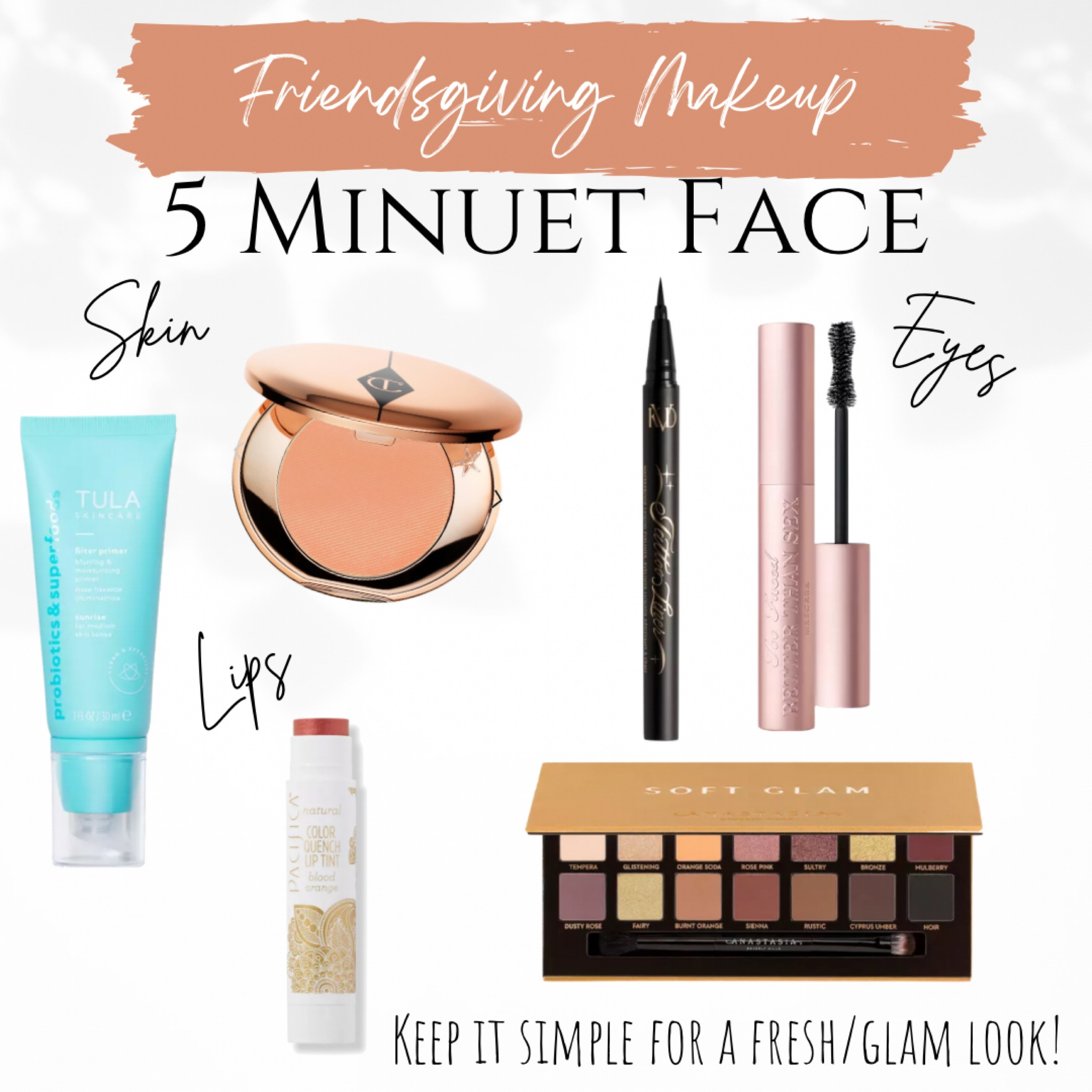 Have you stated planning Friendsgiving yet? This 5 minuet makeup set up will keep you looking fresh for all the fall holidays. Keep it simple! 😍 🍁 

#LTKbeauty #LTKHoliday #LTKfindsunder50