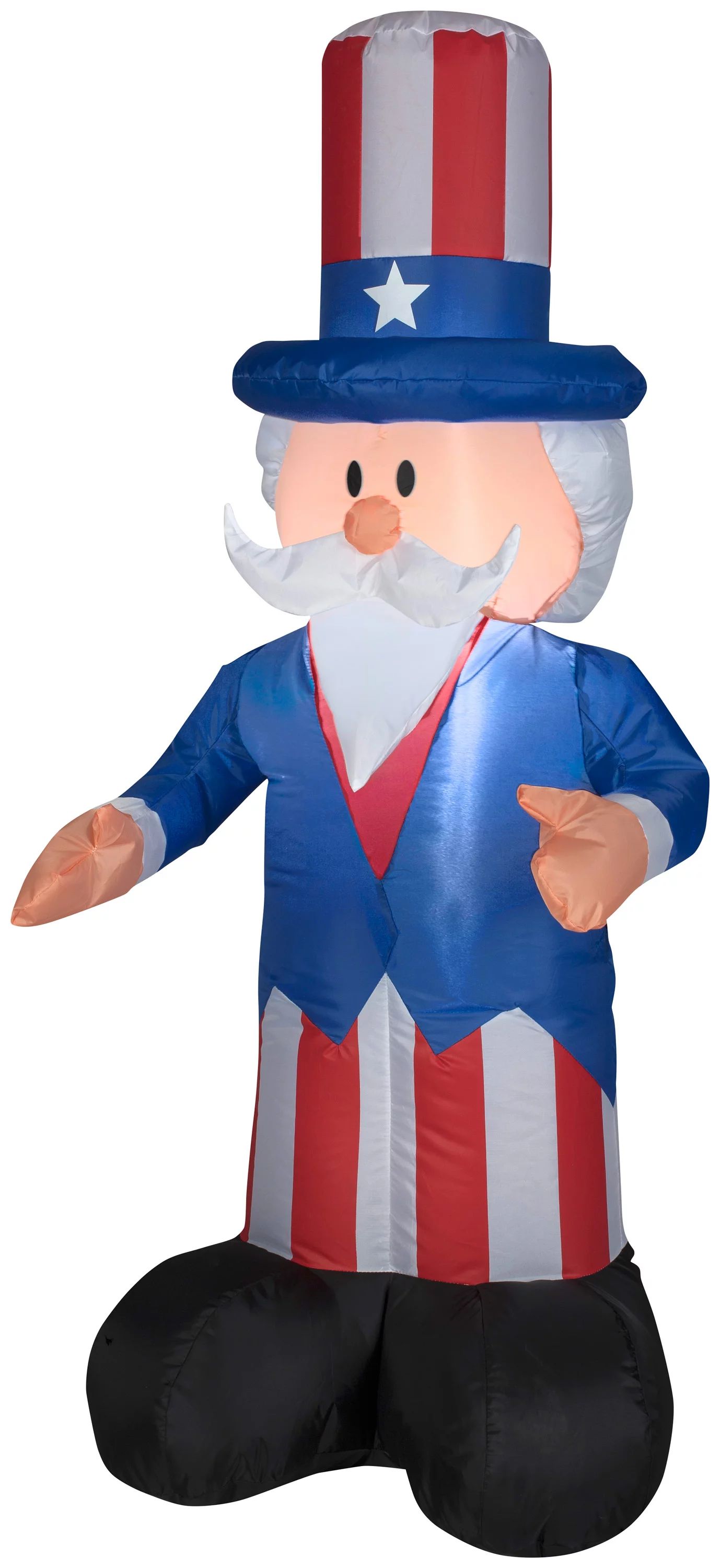 Airblown 4th of July Patriotic Uncle Sam Inflatable, 4-foot Tall - Walmart.com | Walmart (US)