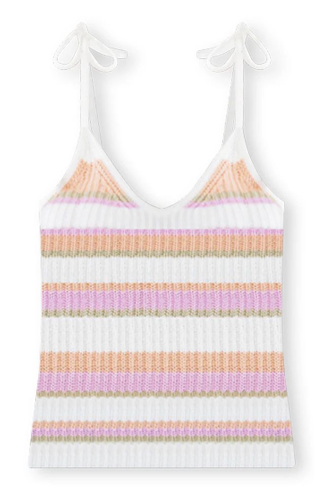 Falling For You Multi Striped Sweater Tank SALE | Pink Lily