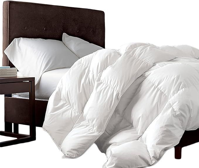 Luxurious King/California King Size Goose Down Fiber Comforter Down Feather Fiber Duvet, 100% Egy... | Amazon (US)