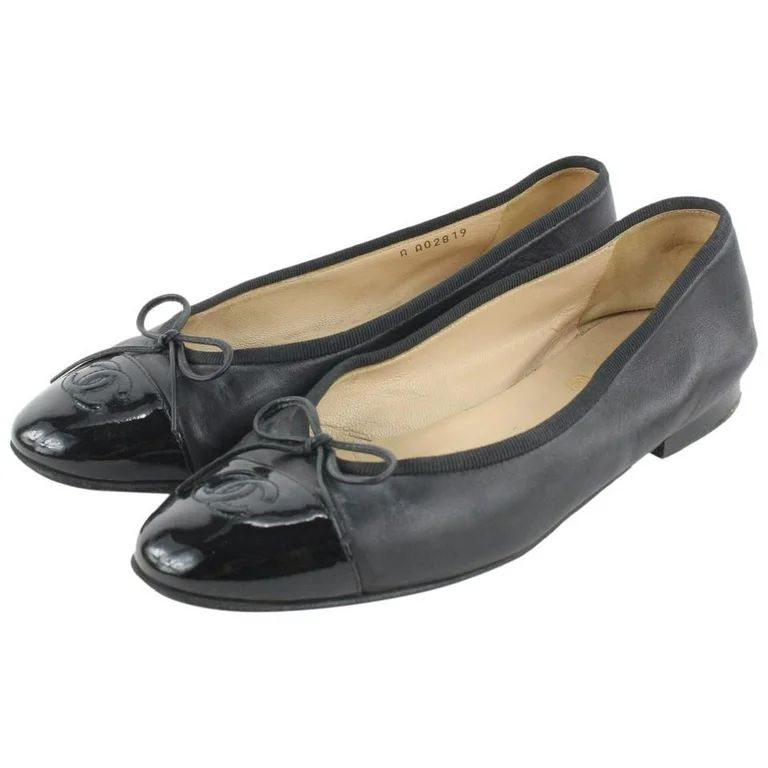 Chanel Black Cap Toe CC Ballerina Flats Slides 246cas719 | Walmart (US)