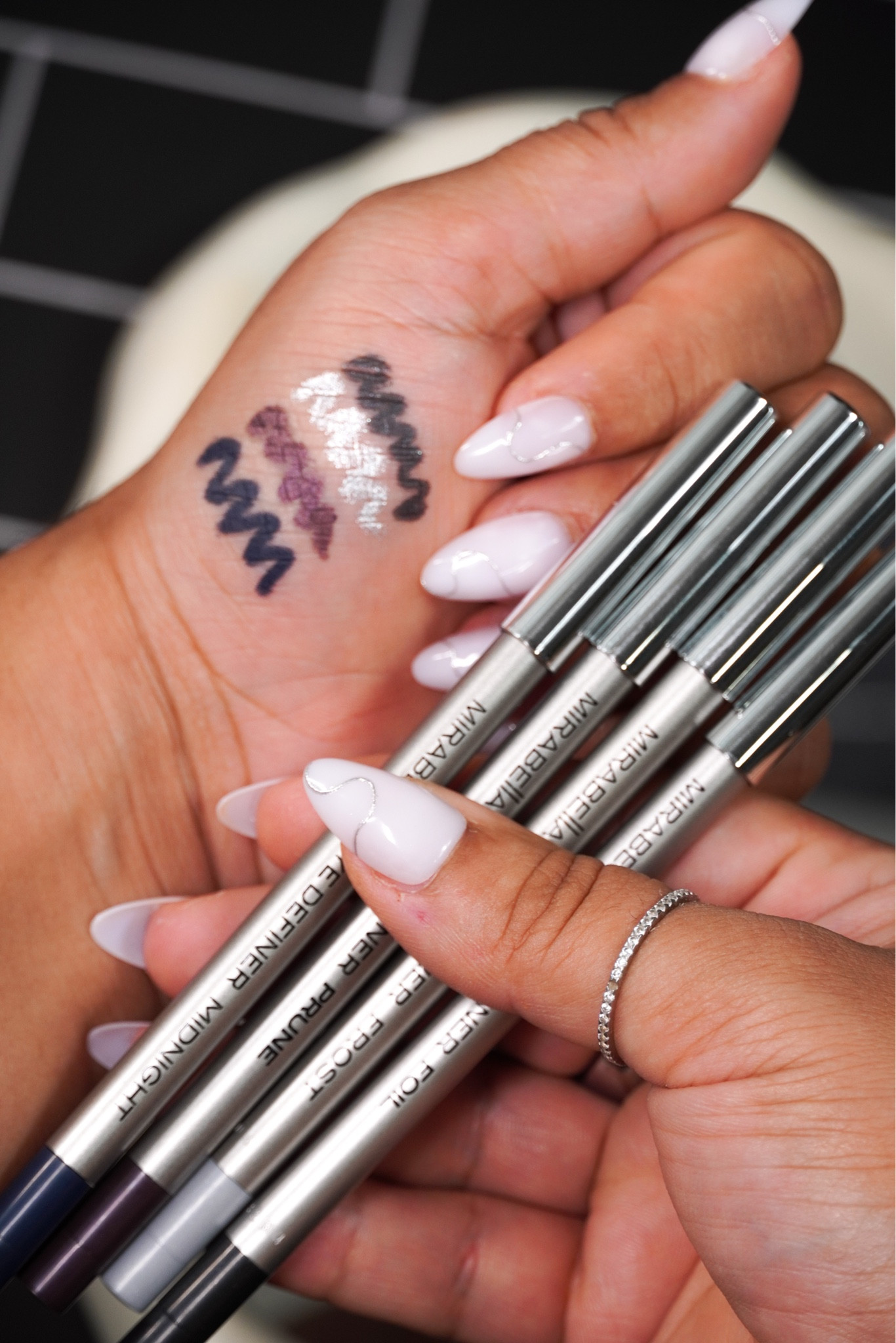 Which eyeliner style is your fav? 
I created 1 liner in 3 ways using @mirabellabeauty highly pigmented long wearing Eye Definer Pencils — featuring the ultra-smooth, richly pigmented shades:
🖤 Midnight
💜 Prune
🤍 Frost
⚪️ Foil

These are clean, talc-free, gluten-free, and vegan liners are retractable and come with a built-in sharpener, so you can create precise looks easily anywhere!

📣 On sale now!
🛍 25% off at mirabellabeauty.com
🛍 10% off at @jcpenney — available online + in-store!

#MirabellaBeauty #JCpenneyBeauty #eyelinertutorial #CleanBeauty #VeganMakeup #talcfree #glutenfreemakeup #wingedliner #ugccontentcreator #linerlook #jcpenny #makeuptips  #cleanbeautyproducts #ad 