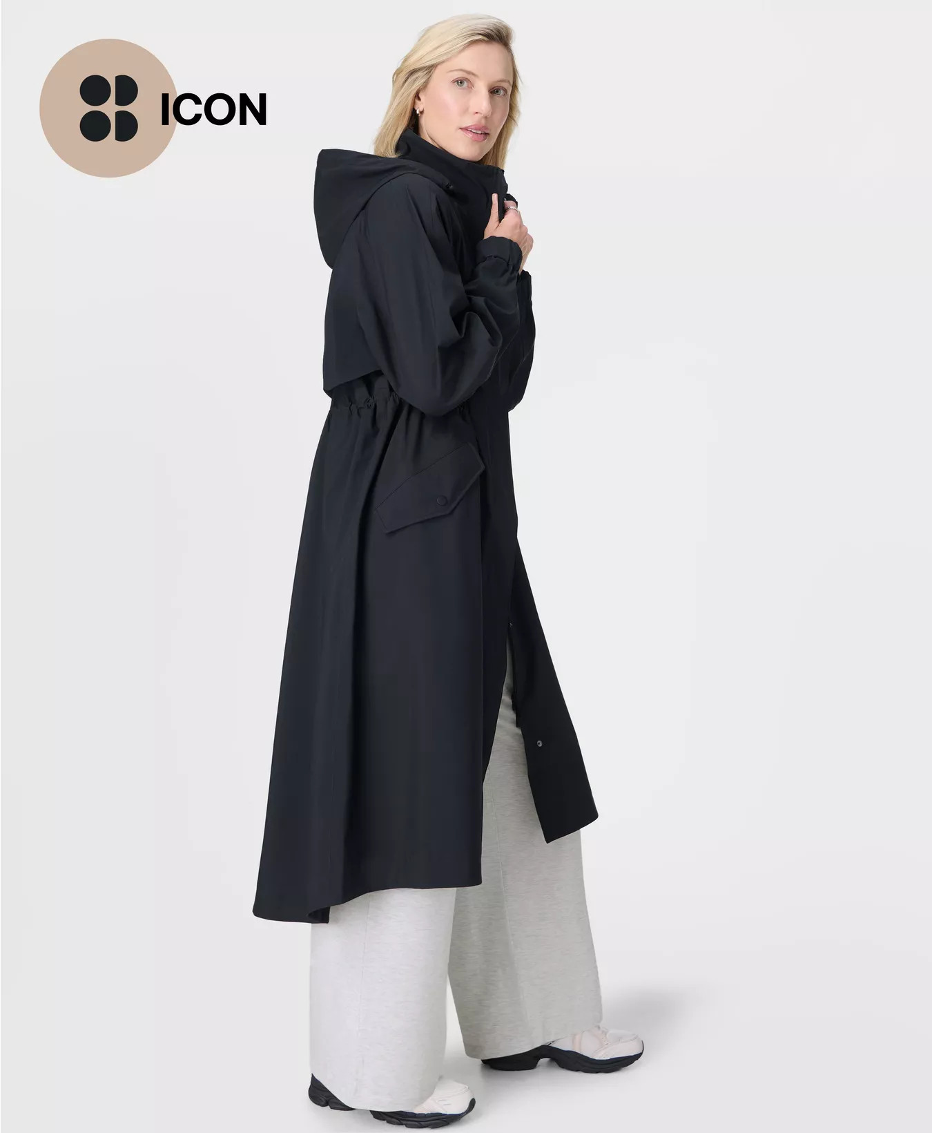 Motion Waterproof Longline Parka - Nori Green | Women's Jackets + Coats | Sweaty Betty | Sweaty Betty UK