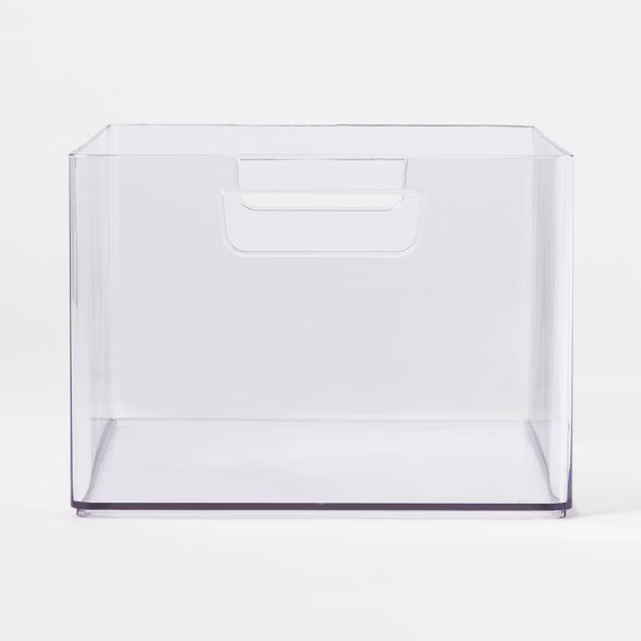 Bathroom Organizer Bin with Handles Clear - Made By Design™ | Target