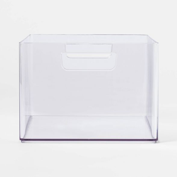 Bathroom Organizer Bin with Handles Clear - Made By Design™ | Target