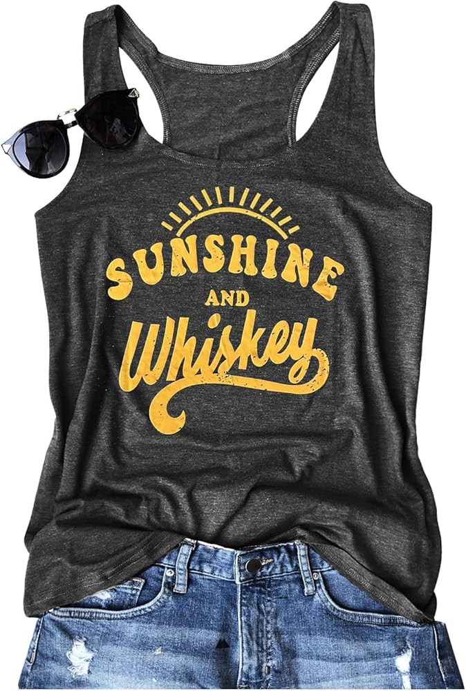 Graphic Tees for Women Summer Tank Tops Vacation Outfits for Women Country Concert Tops Summer Ra... | Amazon (US)