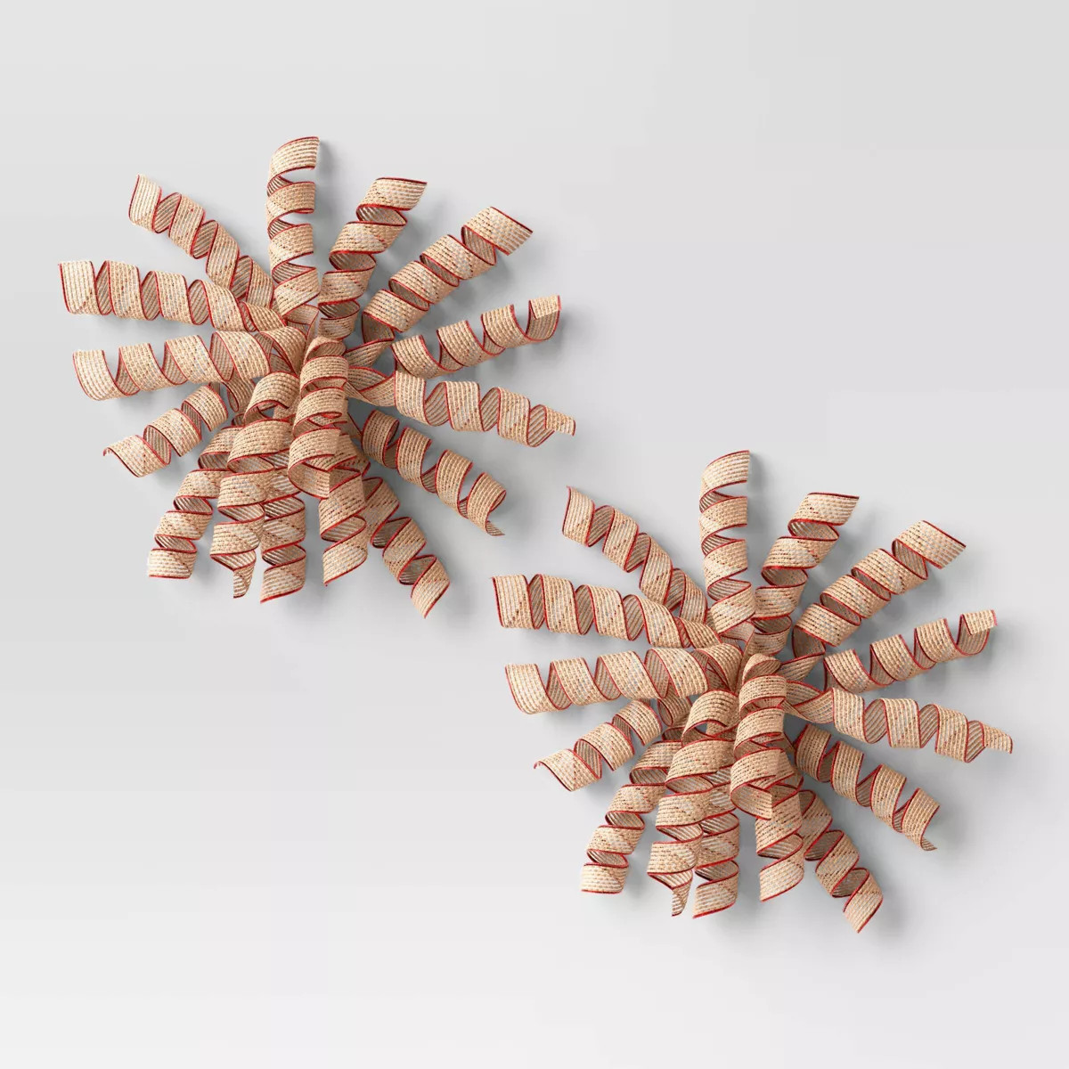 2ct Christmas Modern Heritage Premium Curl Swirl Brown/Red- Wondershop™ | Target