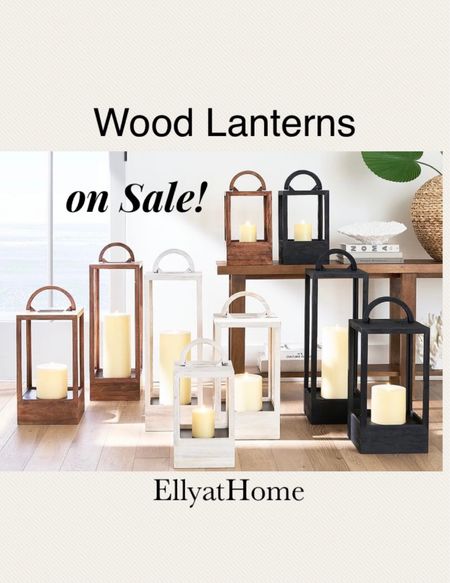 Decker wood lanterns on sale at Pottery Barn! Shop a variety of sizes and colors. Black, wood, whitewash. Porch, patio, living room, kitchen, dining room, bedroom. Home decor accessories. 

#LTKsalealert #LTKhome #LTKunder50