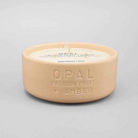 11oz Ceramic Jar 3-Wick Candle Opal - Passion Fruit & Amber - Project 62™ | Target