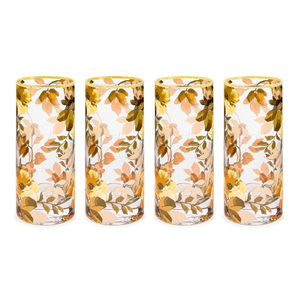 Wild Rose Highball Glass, Set of 4 | MacKenzie-Childs