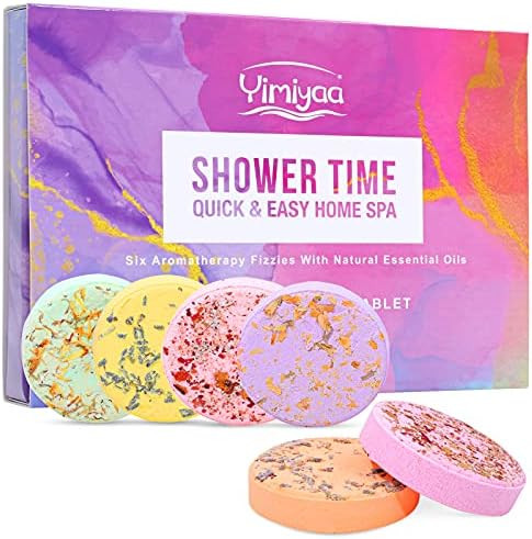 Amazon.com: 60mm 6pcs Shower Bombs Gift , Yimiyaa Organic & Natural Handmade Tablets Aromatherapy... | Amazon (US)