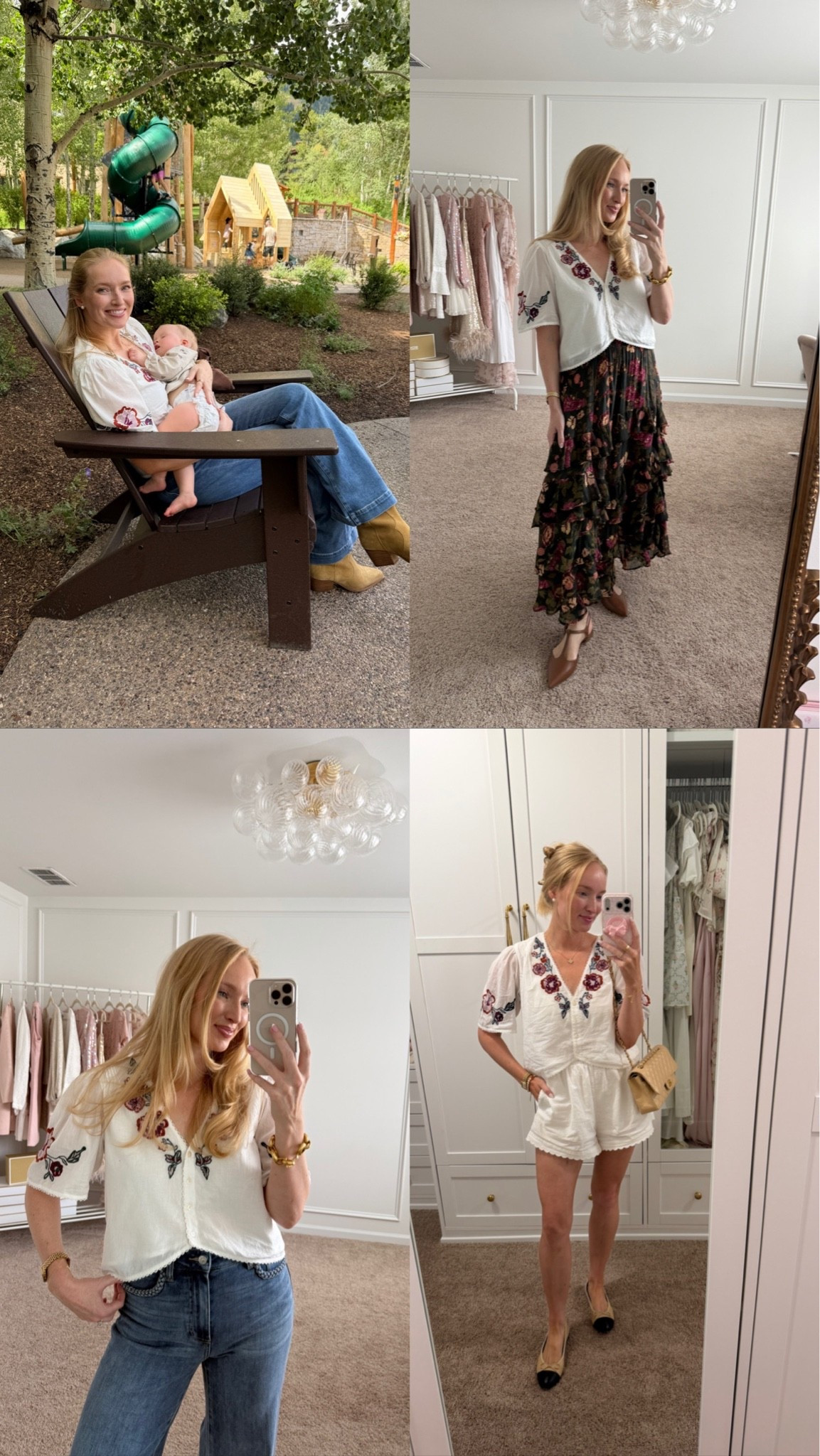 Recent outfits styling this embroidered top! It’s perfect for transitional weather or warmer fall climates. I’m wearing a size small

#LTKSaleAlert