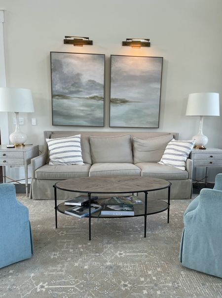 Coastal Living room inspo! Pottery barn blue and gray rug 

#LTKstyletip #LTKhome