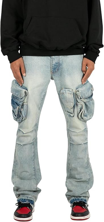 mnml Men's B484 Flare Denim | Amazon (US)