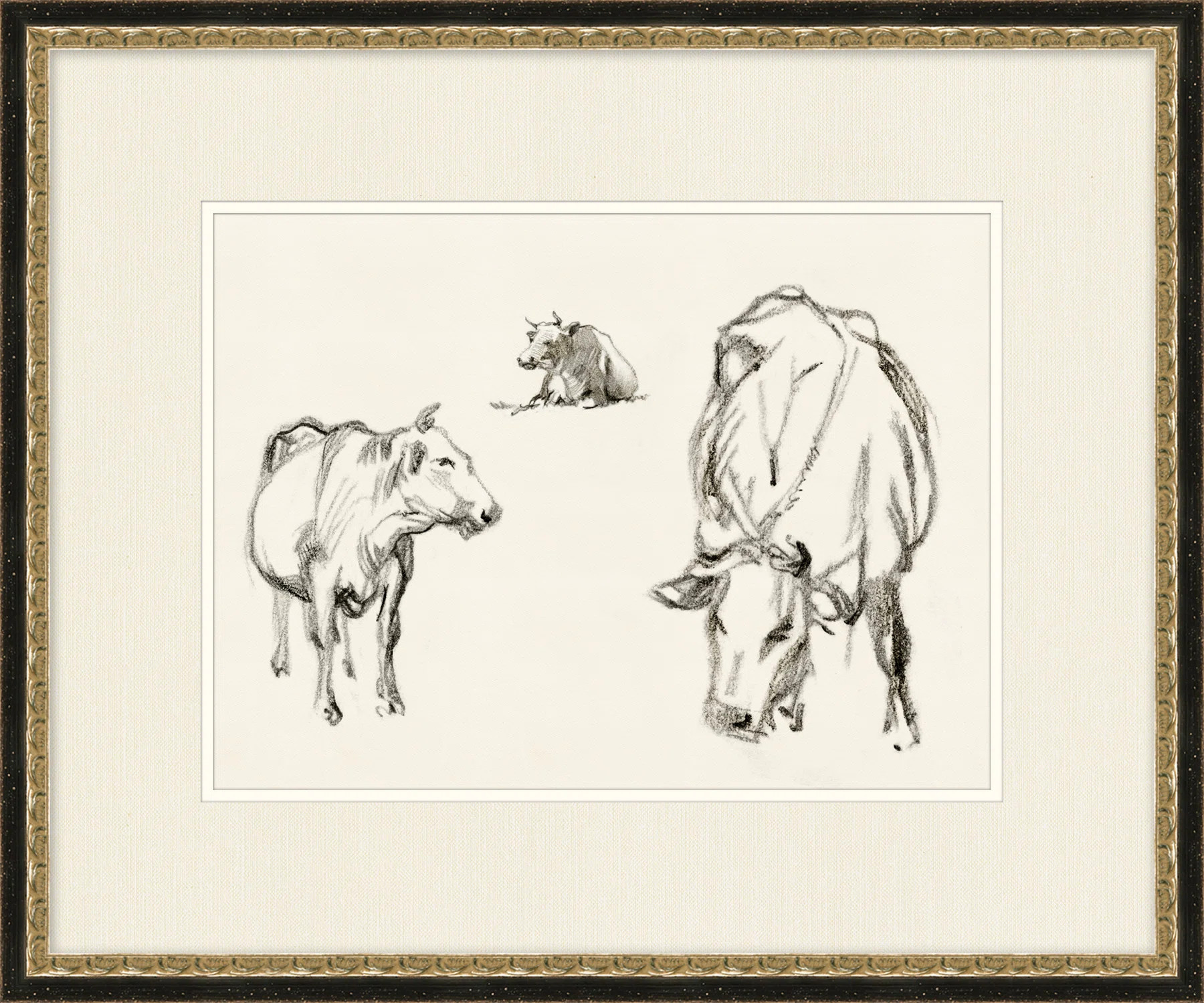 Country Cow Sketches 4 Print | Perigold