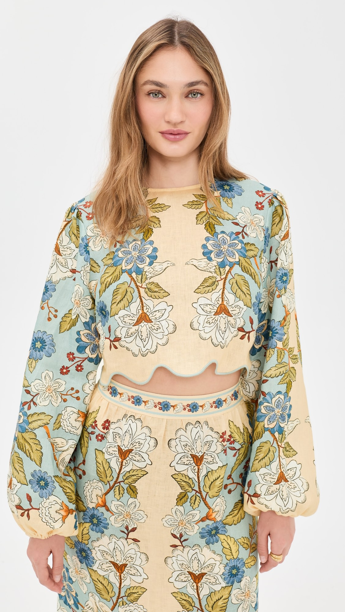 Garden Scarf Blue Long Sleeve Blouse | Shopbop