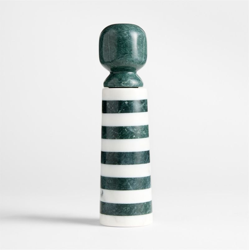 Geneve Green and White Marble Salt Mill by Daniel Humm + Reviews | Crate & Barrel | Crate & Barrel